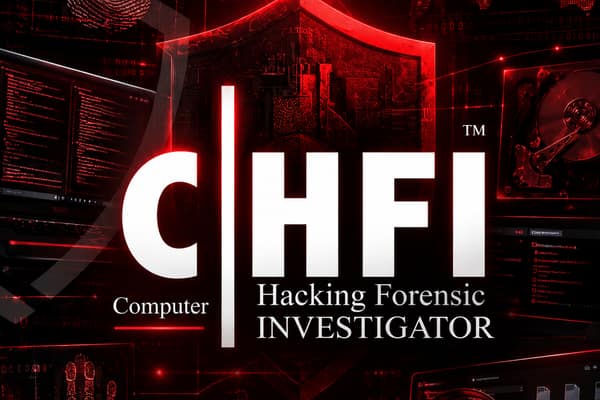 CHFI Certified Hacking Forensic Investigator training at ForenX Technologies: investigator analysing digital evidence at a forensic workstation